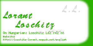lorant loschitz business card